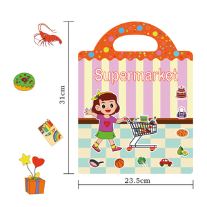 Livre d'autocollants en gelée sur le thème du supermarché, livre d'autocollants réutilisable pour enfants de 2 à 4 ans, autocollants lavables pour tout-petits, cadeau de Noël pour enfants - Product Image 6