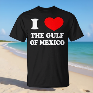 T-Shirt Promozionale 2025 Dank Meme Cringe 'I Love the Gulf of Mexico USA' - Product Image 3