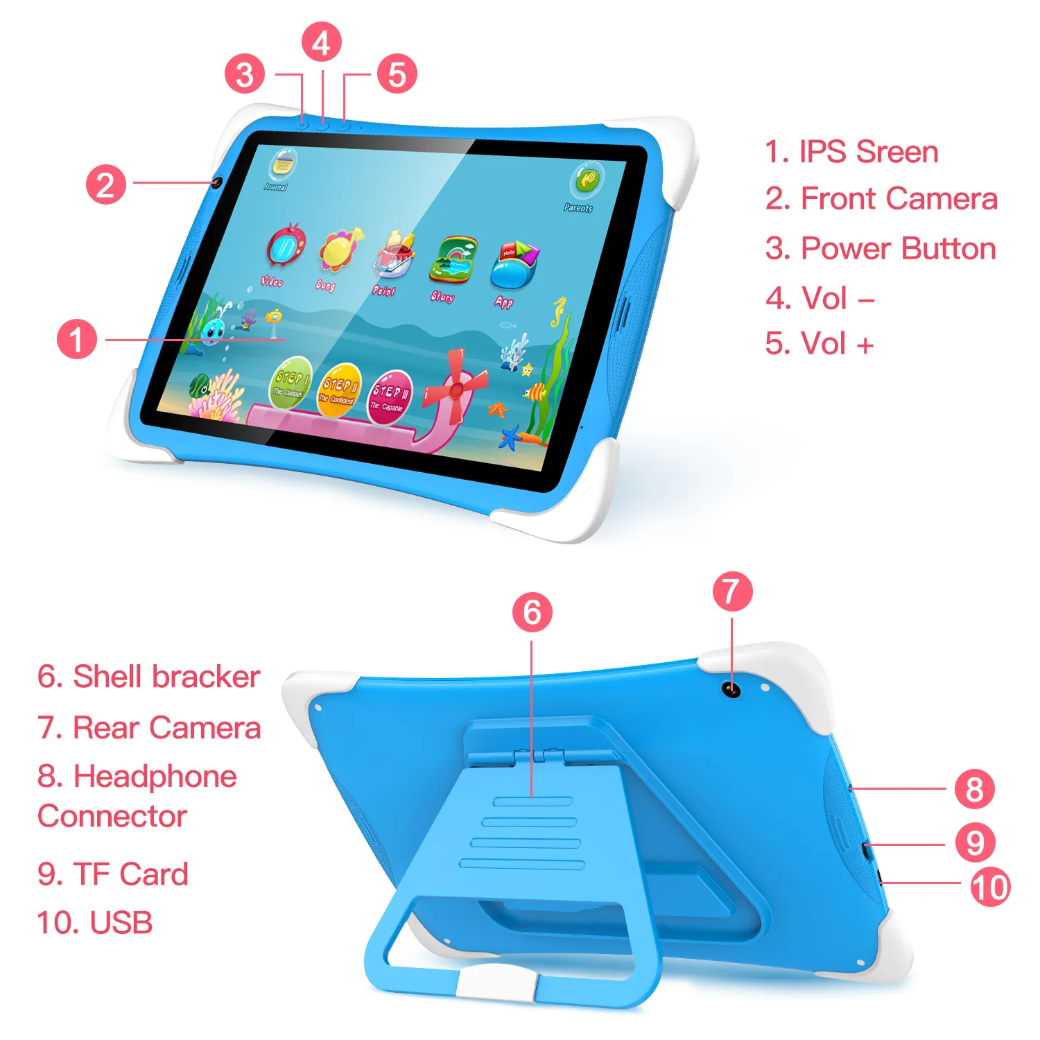 10.1 inch 2GB+32GB tablet wholesale 4G Android 11.0 tablet IPS screen Multi Touch G sensor kids tablets for education
