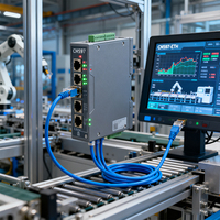 Módulo de Automatización Industrial abb, Componentes Electrónicos de Alta Calidad, Módulo PLC ABB AC500, Módulo CPU CM597-ETH 1SAP173700R0001