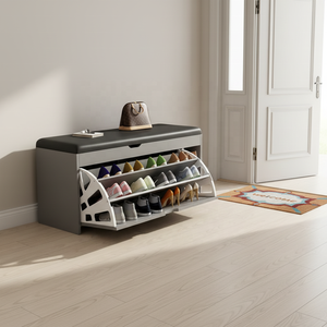 Nuevo Diseño Elegante y Moderno, Zapatero Giratorio Rectangular de Madera, Banco <span class=keywords><strong>para</strong></span> <span class=keywords><strong>Zapatos</strong></span>, <span class=keywords><strong>Mueble</strong></span> <span class=keywords><strong>para</strong></span> el Hogar, <span class=keywords><strong>para</strong></span> Sala de Estar - Product Image 6