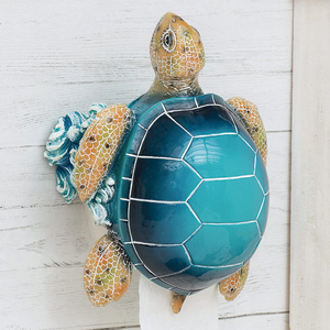 Portarotolo <span class=keywords><strong>in</strong></span> Resina Bianca a Forma di Tartaruga Marina, Decorazione per la Casa, Prodotto da Fabbrica Certificata BSCI - Product Image 2