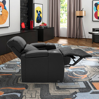 Luxe Home Cinéma Chaise Inclinable Électrique Style Moderne Siège En Cuir Véritable Théâtre Canapé Inclinable