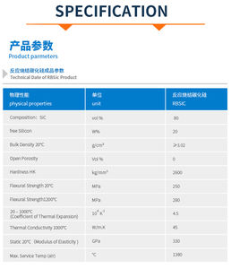 أنبوب حماية مزدوج الحرارة من السيراميك الأسود KCE (كربيد السيليكون 80% SiC) لقياس درجة الحرارة - Product Image 3