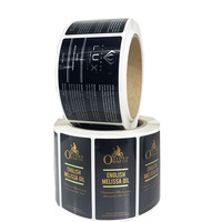 Étiquettes personnalisées de luxe imperméables avec logo, autocollants en vinyle doré/argenté, rouleaux d'étiquettes adhésives imprimées pour l'emballage artisanal