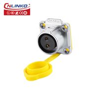 Conector Circular Hembra CNLINKO LP20 de 3 Núcleos, Tipo Push-Pull, IP68 Impermeable, para Cable de Alimentación Industrial