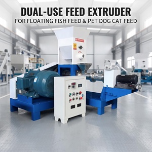 Ensemble complet d'équipements d'extrusion d'aliments pour animaux, avec élévateur <span class=keywords><strong>à</strong></span> godets et machine d'emballage, pour ligne de production d'aliments pour poissons et animaux de compagnie - Product Image 1