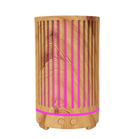 Nouvel Arrivage Transfrontalier Diffuseur d'Arômes Cage à Oiseaux Effet Bois Alimenté par CC 0,5 L Humidificateur Ultrasonique Silencieux Domestique avec Veilleuse