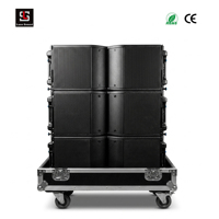 Système audio professionnel à double enceinte active Line Array de 8 pouces avec DSP FIR allemand et revêtement polyuréthane pour scène extérieure et événements en direct