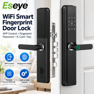 Serrure de porte intelligente Eseye <span class=keywords><strong>WIFI</strong></span>, serrure électrique à empreintes digitales sans clé, carte mémoire, Cerradura Inteligente Tuya, serrure de porte intelligente numérique - Product Image 1
