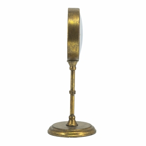<b>Vintage</b> Inspired Gold Iron Table <b>Clock</b> 6.5x5.9x15.2 Inch Desk Decor - Product Image 6