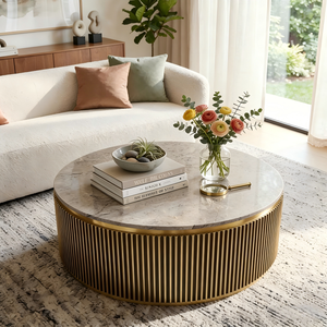 Table basse en marbre moderne de luxe italienne, faite à la main, finition <span class=keywords><strong>miroir</strong></span>, écologique, design personnalisable pour la décoration du salon - Product Image 2