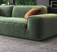 Nouveau canapé en tissu velours vert moderne, meubles de salon, canapé modulaire en forme de L pour l'intérieur
