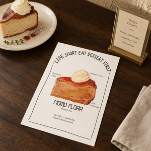 Menu Personalizzato per Dessert, Illustrazione Torta Personalizzata, Scheda Ricetta, <span class=keywords><strong>Stampa</strong></span> Personalizzata, OEM ODM - Product Image 3