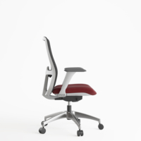 Chaise de bureau ergonomique minimaliste SITSTAR, chaise de bureau en maille respirante confortable à dossier moyen pour projet de design de mobilier de bureau