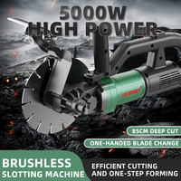 Machine de rainurage murale sans brosse de haute qualité 220v 85mm profondeur de coupe scie à anneau Portable scie à rainurer murale en béton