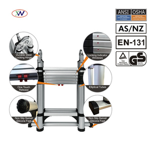 Mở rộng nhôm mới một loại thang dày gấp thang đa chức năng nâng thang dự án - Product Image 4