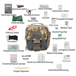 BESTREAT <span class=keywords><strong>Kit</strong></span> pertolongan pertama taktis tas bertahan hidup darurat kantong IFAK001 Molle kompak profesional - Product Image 2