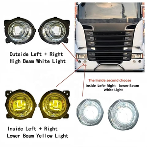 1 Pezzo Faro Fendinebbia a LED Compatibile con Scania Serie P/G/R/T 2004+ Lato Sinistro + Lato Guida Omologazione E-mark E9 - Product Image 5