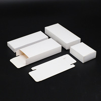 Boîte en carton rectangulaire pliable blanche pour fard à joues, usage industriel, impression offset, vente en gros, logo et motif personnalisables