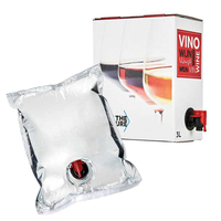 Emballage personnalisé pour vin et cocktails 3L, sac BIB dans une boîte pour cocktails, pochette à vin en aluminium avec bec verseur, sac BIB pour boisson au café froid