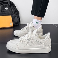 Chaussures de sport rétro unisexes en peluche avec doublure en mesh, légères, respirantes, absorbant les chocs, à lacets croisés