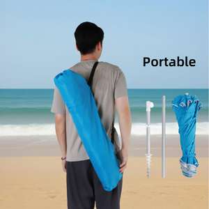 Sombrilla de estilo recto manual de gran tamaño y sombrilla de playa de lluvia con dispositivo de inclinación de ángulo de diseño portátil UPF 50 + - Product Image 6