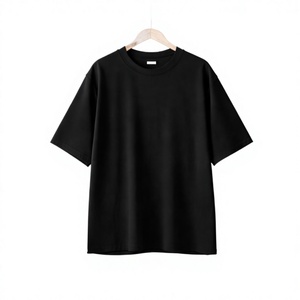 Custom Front Print Knitted 100% Cotton Oversized T-Shirt Set Men Summer Casual <b>Short</b> <b>Sleeve</b> Tracksuit Streetwear Two-Piece Quick - Product Image 1