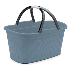 Cesta <b>plastica</b> riciclata con manici (58x38x29,5cm) DOMUS HOME COLLECTION Smoky blue 91203 - Product Image 2