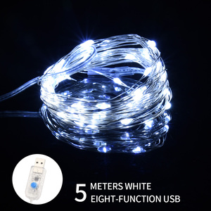 33FT Blanc Chaud Décor Intérieur Luciole USB 10m 100 LED Micro Fil de Cuivre Argenté Guirlande Lumineuse - Product Image 4