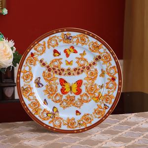 Wholesale Eco-Friendly Luxury <b>Butterfly</b> Design Bone China <b>Dining</b> Room <b>Sets</b> 8/10 Inch Classic Style Plates for Home Hotels - Product Image 1