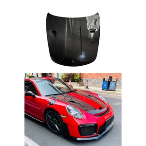 Kit de mise à niveau neuf pour capot moteur noir en fibre de carbone sèche de haute qualité, fixation par boulons, pour Porsche 911 (modèles 991.1 et 991.2) 2012-2016 - Product Image 1