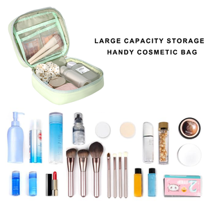 <b>Large</b> Capacity Fashionable PU Travel Waterproof <b>Makeup</b> <b>Bag</b> with Open Closure Zipper-Free National Storage Cosmetic Case - Product Image 3