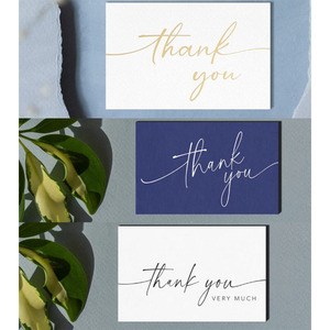 Tarjetas de Agradecimiento Plegables con Sobres y Pegatinas, Ecológicas, Reciclables, Minimalistas, con Notas en <span class=keywords><strong>Cursiva</strong></span>, para Cumpleaños y Cualquier Ocasión - Product Image 4