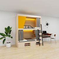 Lit superposé sur mesure avec logo et emballage personnalisés, mobilier d'hôtel fabriqué en usine, lit superposé directement de l'usine