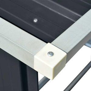 Cobertizo <span class=keywords><strong>para</strong></span> Leña <span class=keywords><strong>de</strong></span> Acero Galvanizado Resistente a la Intemperie, Fácil <span class=keywords><strong>de</strong></span> Montar, Diseño Moderno, Base Incluida, Soporte <span class=keywords><strong>para</strong></span> Leña <span class=keywords><strong>para</strong></span> Exteriores - Product Image 6