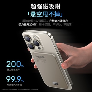 Từ Ngân Hàng Điện 5000 MAh LED Hiển Thị Không Dây Sạc Di Động 22.5W Nhanh Chóng Sạc Siêu Mỏng Pin Bên Ngoài Với Đứng - Product Image 3