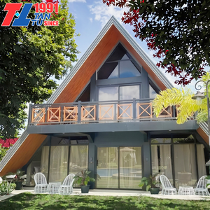 Casa Prefabbricata Moderna a Telaio a 'A' Smontabile, Progetto di Casa Triangolare con Struttura in Acciaio Decorativa per Esterni - Product Image 2