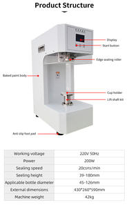 Macchina Tappatrice Semi-Automatica Elettrica LT-170 per Tappi a Vite, Sigillatura a Caldo per Contenitori in Plastica/Vetro, Sacchetti e Pellicole - Product Image 4