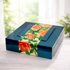 Luxury Handcrafted Lacquer <b>Box</b> Wooden Storage Case with Smooth Glossy Finish for Jewelry <b>Keepsake</b> Gift and Decor - Product Image 1