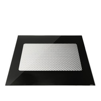 Panel de vidrio para horno microondas endurecido de diseño personalizado de alta calidad, Panel de puerta de horno eléctrico, vidrio de pantalla de seda de alta temperatura