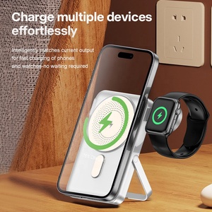 <span class=keywords><strong>Cargador</strong></span> Portátil Magnético <span class=keywords><strong>Inalámbrico</strong></span> Multifuncional de 15W y 10000mah, <span class=keywords><strong>3</strong></span> <span class=keywords><strong>en</strong></span> <span class=keywords><strong>1</strong></span>, para Teléfono Inteligente y Reloj, con Soporte - Product Image 5