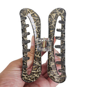 Pinza de Pelo Retro para Mujer, Diseño de Leopardo Marmoleado, Acrílico, 11 cm, para Uso Diario, Accesorios para el Cabello de Tamaño Mediano para Chicas - Product Image 3