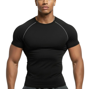 เสื้อยืดออกกำลังกายผู้ชายไซส์ใหญ่สั่งทำพิเศษ พร้อมโลโก้ของคุณ ดีไซน์เปล่า วัสดุสั่งทำได้ เสื้อยืดออกกำลังกายผู้ชาย - Product Image 1