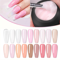 En promotion : Gel UV de construction pour ongles longs, pose rapide, couleurs rose cristal, effet salon, 20 couleurs, gel dur à retirer par trempage