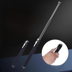 21/26inch Heavy Duty Foldable Stainless Steel Rod with Rubber <b>Grip</b>, Suitable for Industrial or Outdoor Use Hiking <b>Pole</b> - Product Image 2