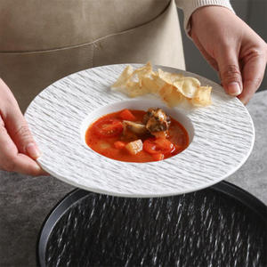 Juego de vajilla Tazón de arroz Serie de textura de <span class=keywords><strong>roca</strong></span> Tazones redondos de <span class=keywords><strong>gres</strong></span> blanco y negro Tazones de arroz de cerámica - Product Image 3