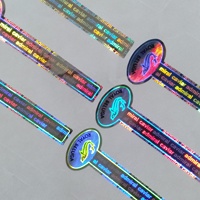 Une fois utilisé autocollant hologramme adhésif de sécurité fragile avec point de fissure cible