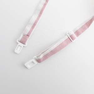 เนคไทสำเร็จรูปสำหรับนักเรียน ขายส่ง สีขาว สายรัดแน่น ปลอดภัย สีชมพูอ่อน ลายทาง ผ้าฝ้าย สำหรับเด็กชายและเด็กหญิง ระดับประถม - Product Image 5