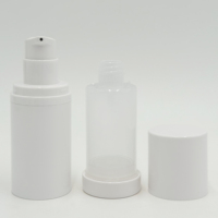 Flacon pompe sans air en plastique PP personnalisable de 30 ml pour lotion, sérum, crème, nettoyant visage, emballage cosmétique